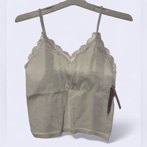 Wild Fable Ribbed Camisole in White size XXL